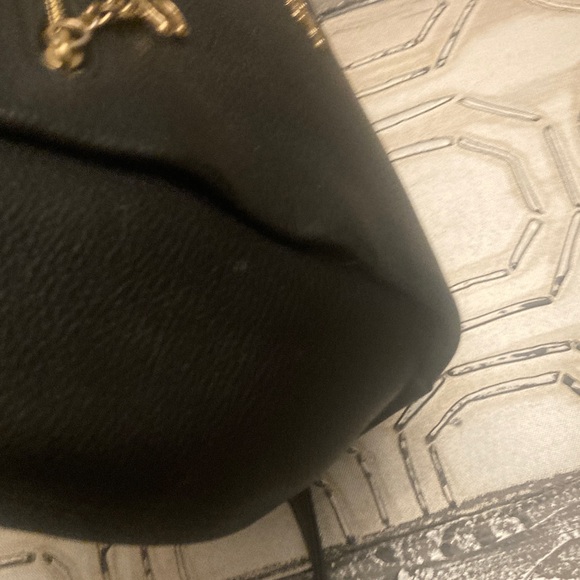 Coach Polished Black Leather  Elise Satchel with Gold Accents - Picture 10 of 16